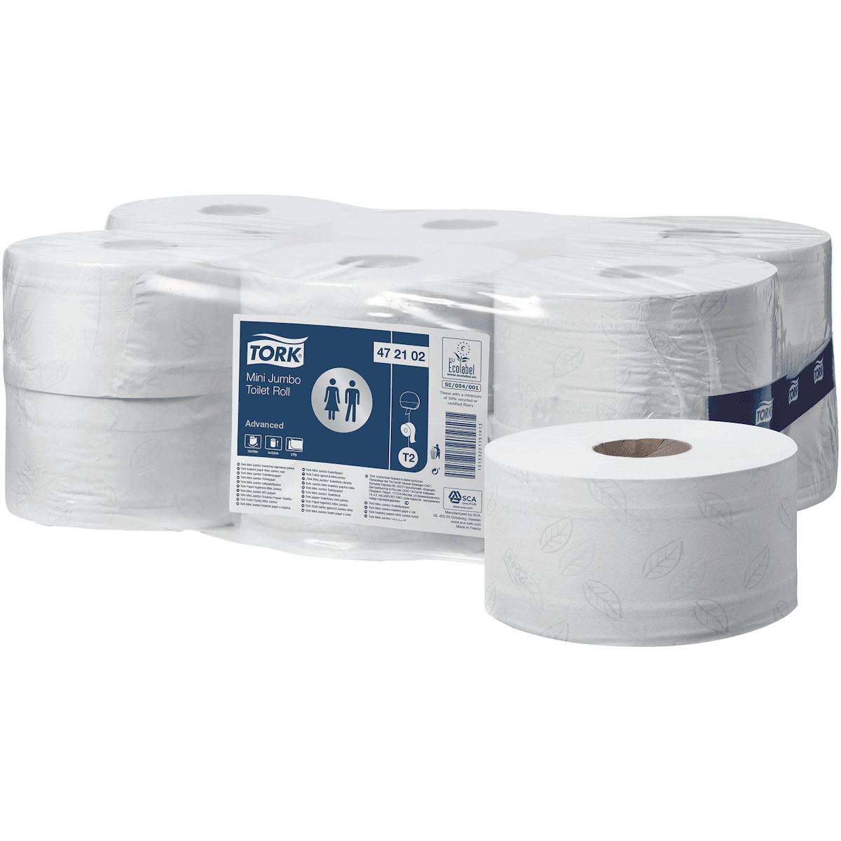 TORK PAPIER TOILETTE MINI JUMBO ADVANCED BLANC