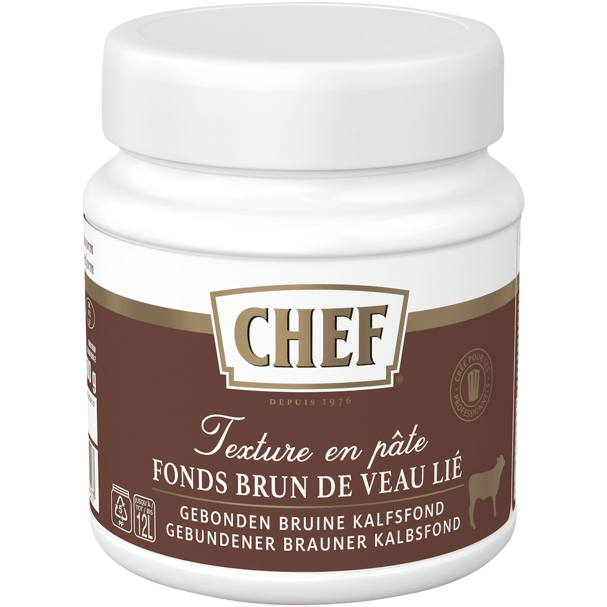 FONDS BRUN DE VEAU LIE PREMIUM - POT DE 600G POUR 6 A 12L