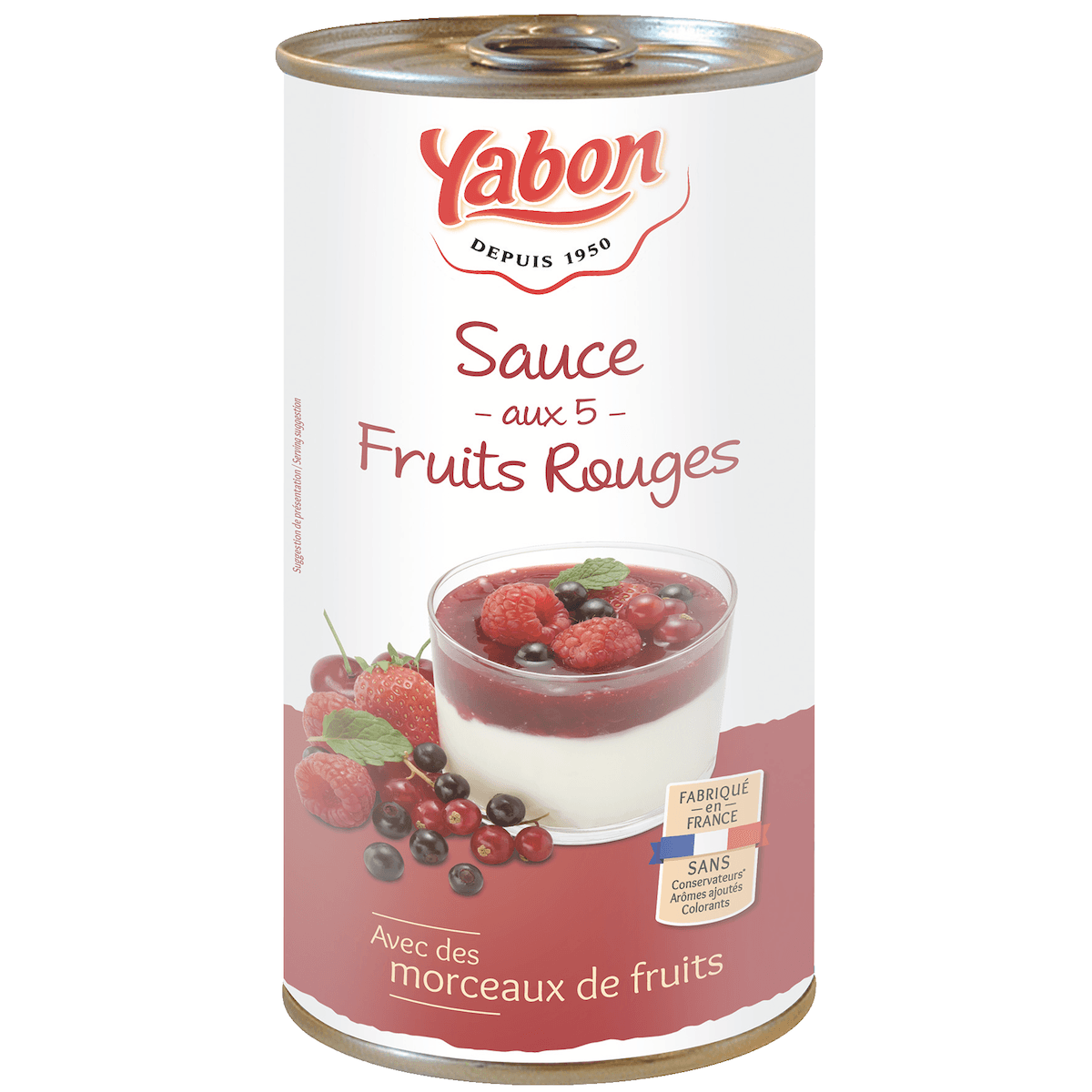SAUCE AUX FRUITS ROUGES AVEC FRUITS ENTIERS - BOITE OF 2/1