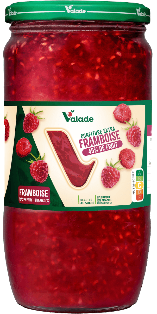 CONFITURE EXTRA FRAMBOISE 45% DE FRUITS - LE BOCAL DE 1KG