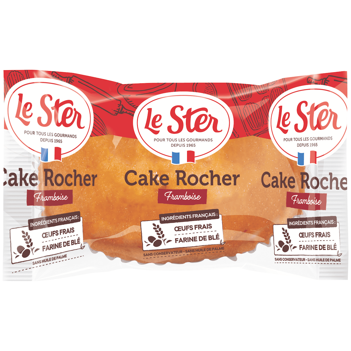 MINI CAKE ROCHER FRAMBOISE DE 37,5G - CARTON DE 120