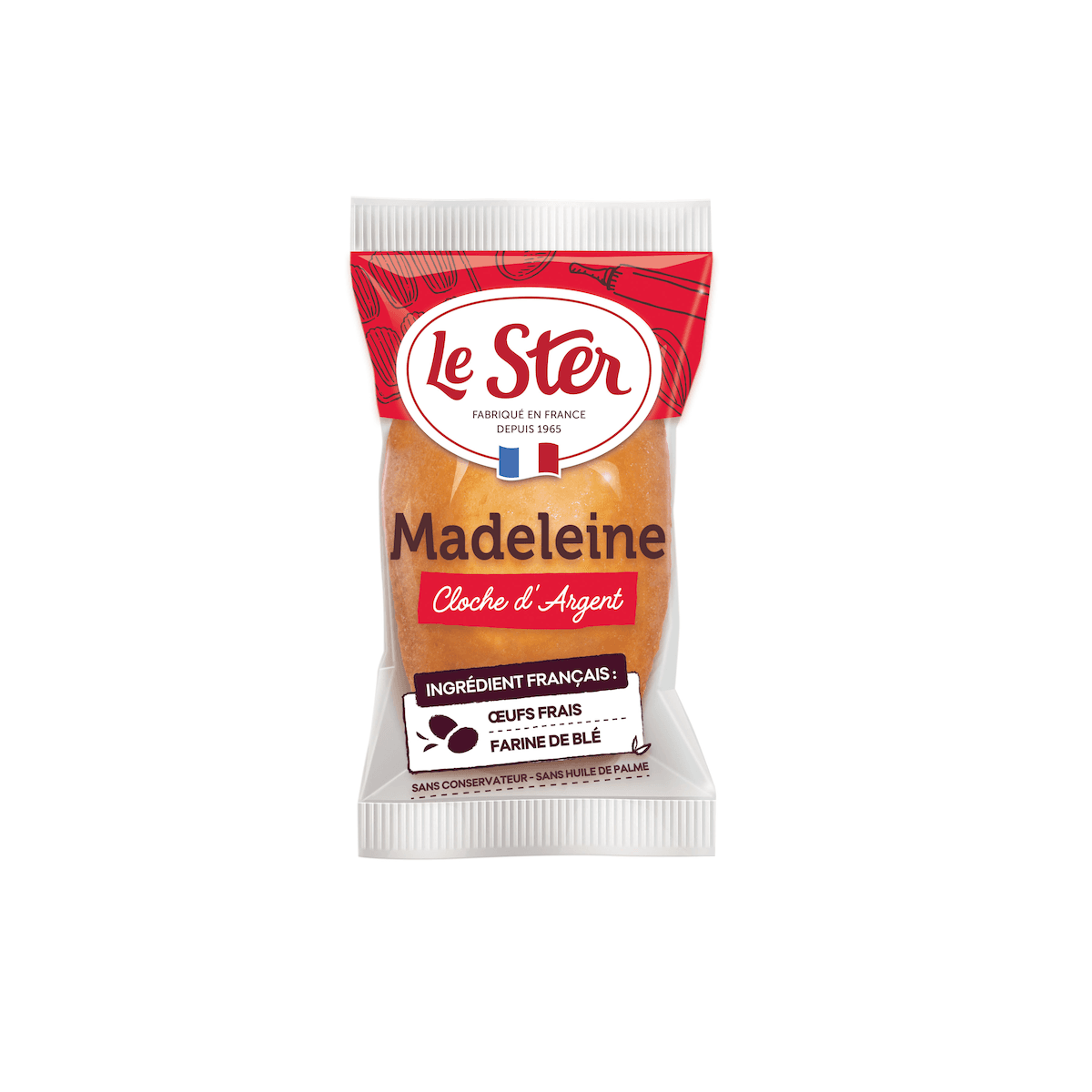 MADELEINE COQ NATURE CLOCHE D'ARGENT DE 25G  CARTON DE 120