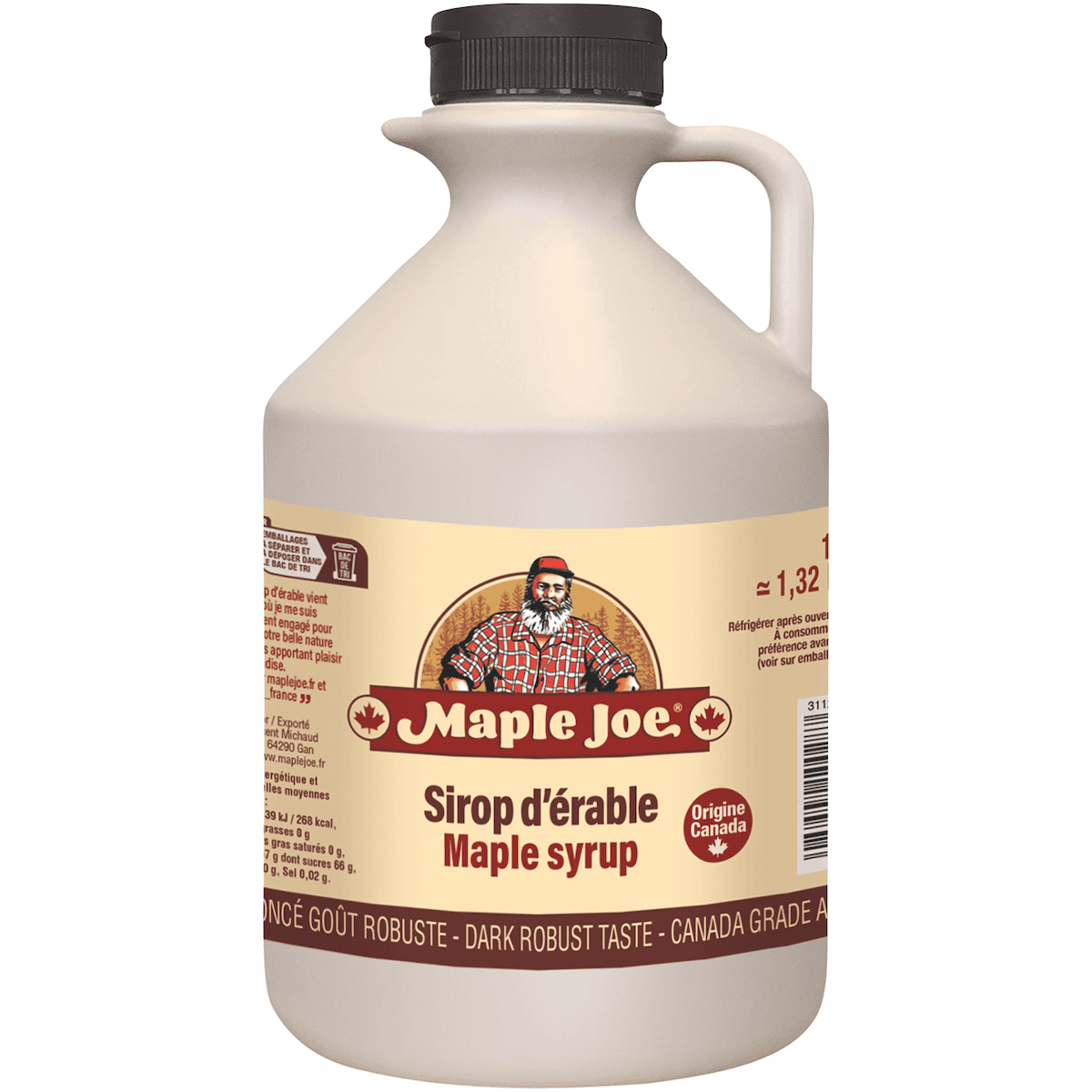 SIROP D'ERABLE LIQUIDE BIDON PLASTIQUE DE 1L