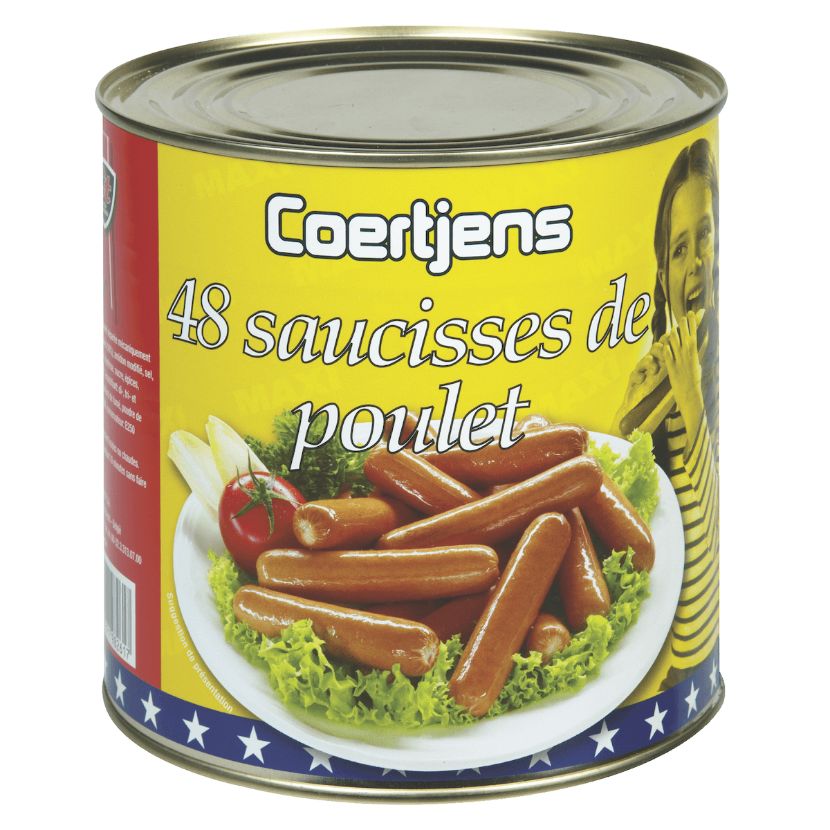 SAUCISSES DE POULET 48 PIECES - 2.65KG