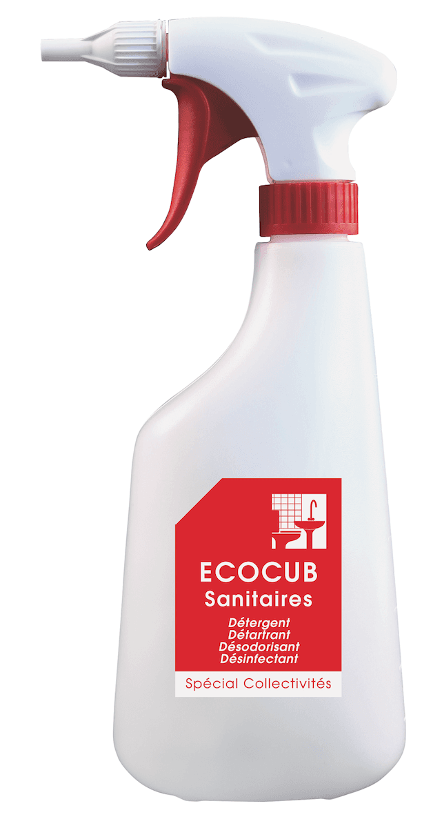 PUL VIDE ECOCUB SPADO PRO DÉTER DÉTAR DÉSINF SANITAIRES + TÊTE MOUSSE 600 ML