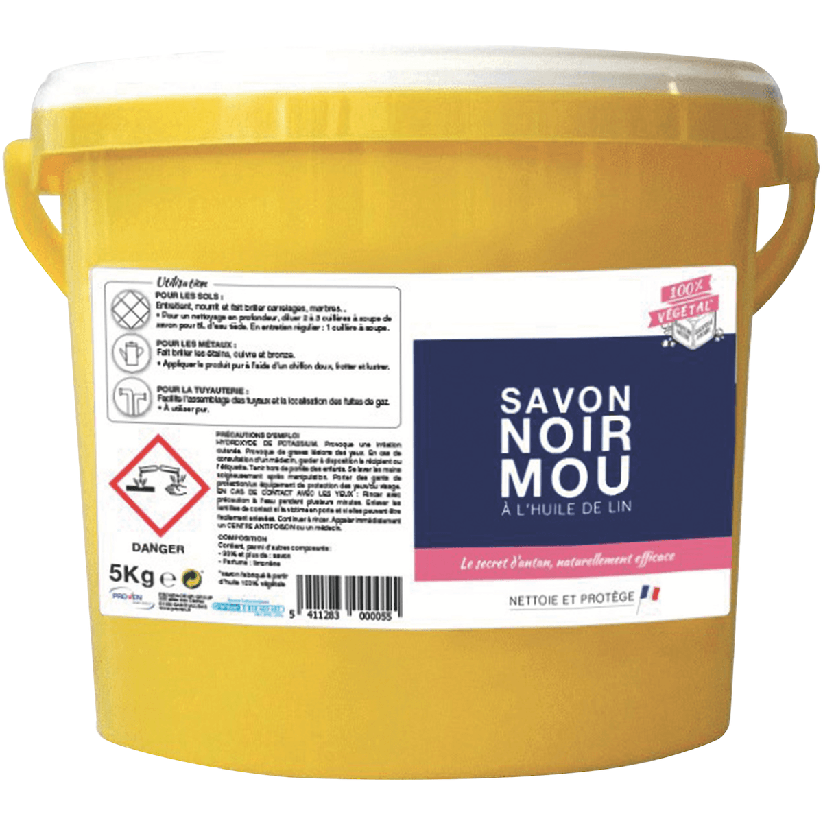 SAVON NOIR MOU (40%) SEAU 5 KG