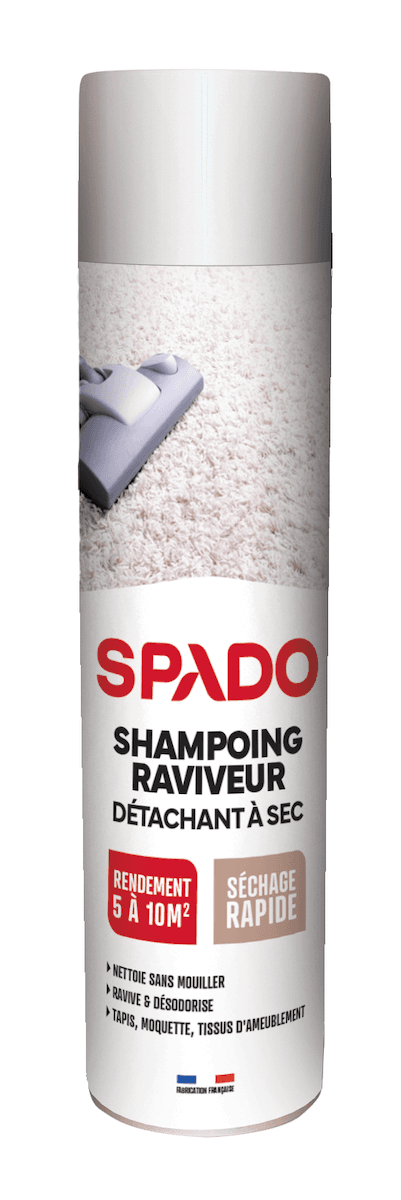 SPADO SHAMPOING RAVIVEUR MOQUETTES, TAPIS, TISSU D'AMEUBLEMENT AÉROSOL 600 ML