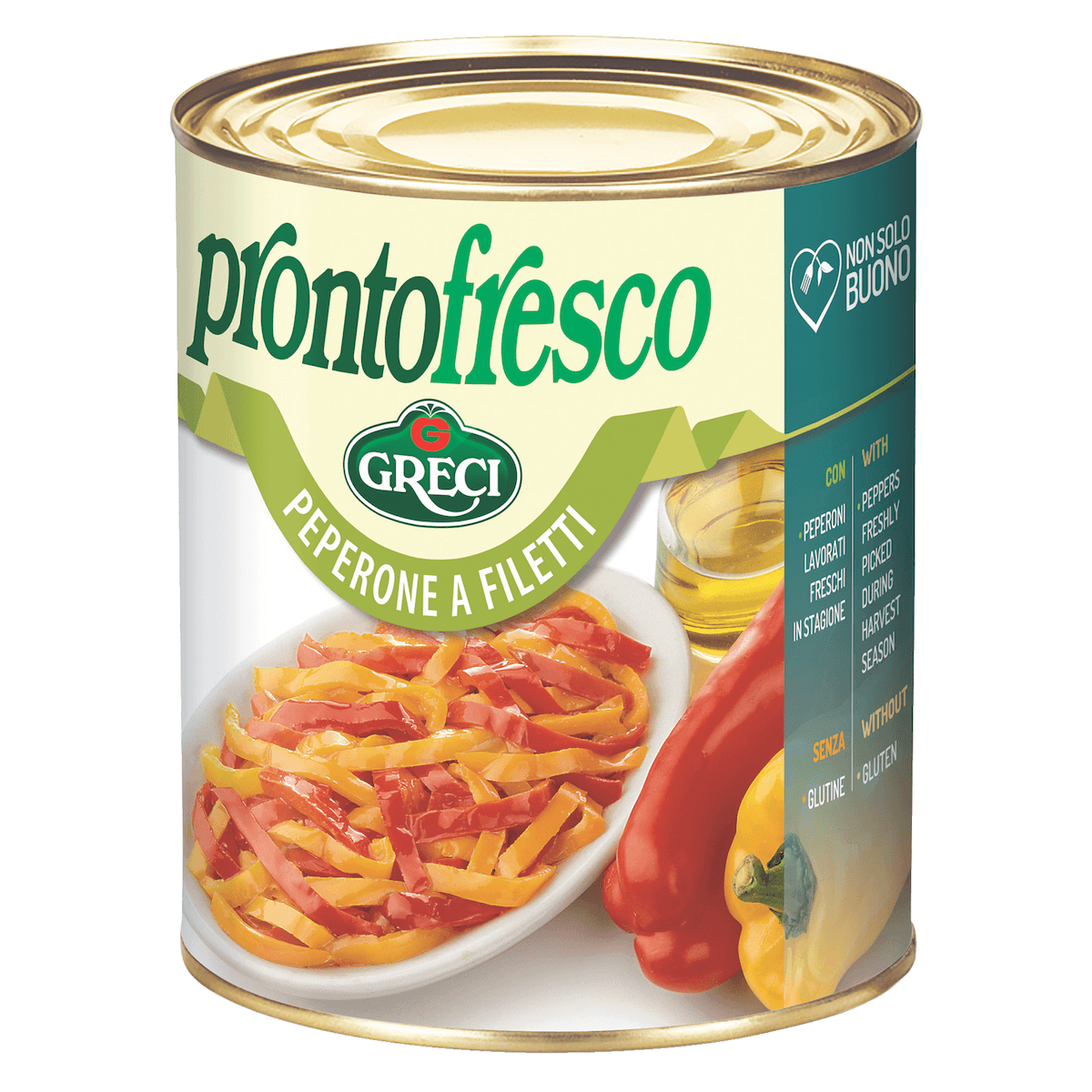FILETS DE POIVRONS A L'HUILE 1/1 POT DE 800G