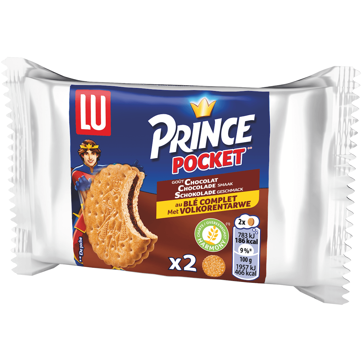 GOUTER PRINCE CHOCOLAT- CARTON DE 110 LOTS - LE LOT DE 2 DE 40G