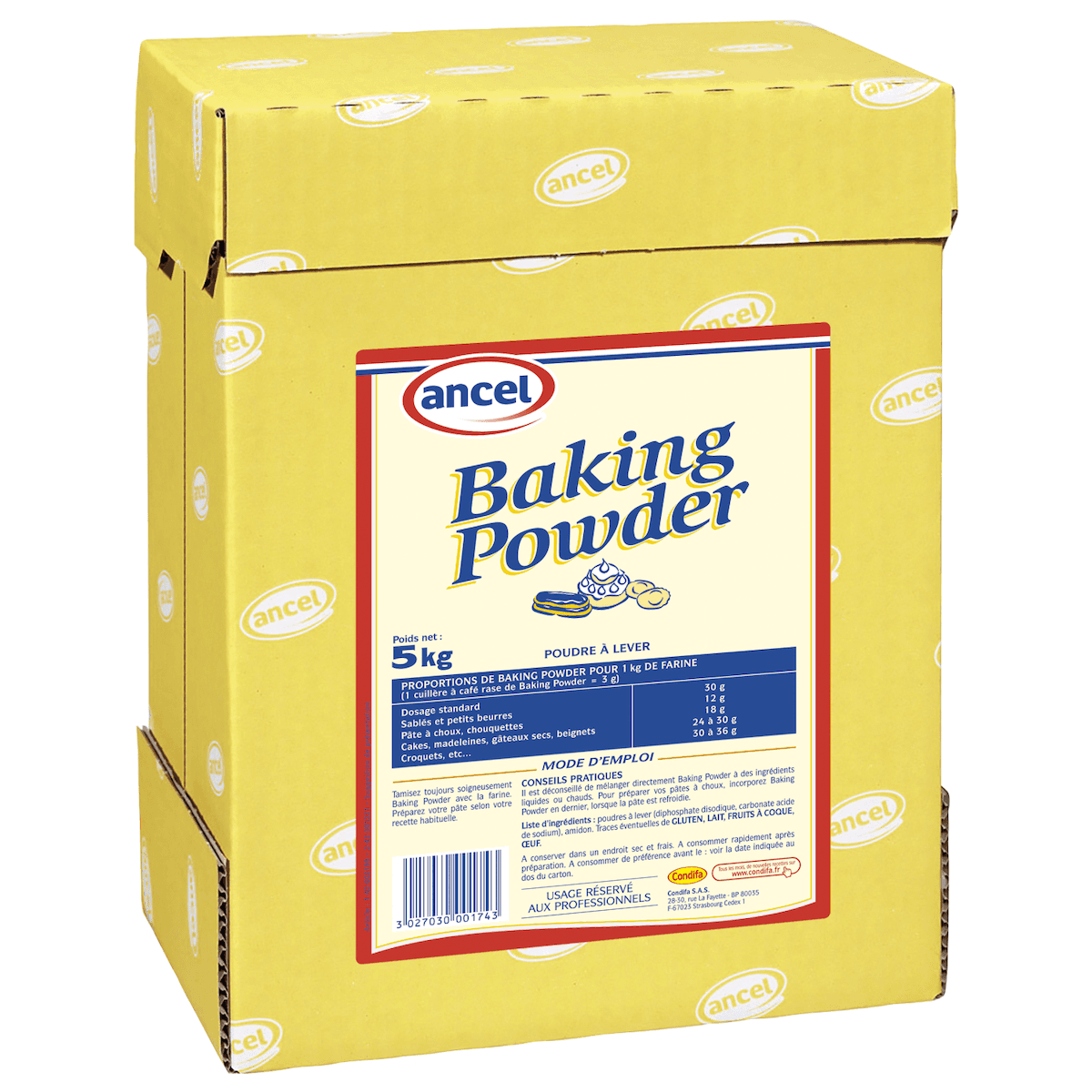 POUDRE A LEVER BAKING POWDER  CARTON 5KG