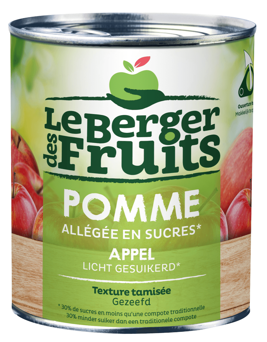 COMPOTE DE POMMES ALLEGEE BOITE OF 4/4 850G
