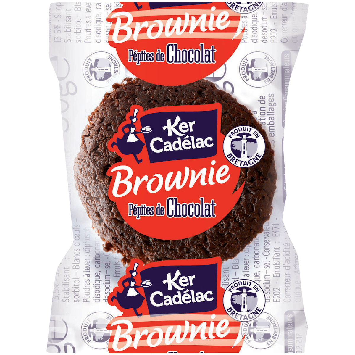 BROWNIE PEPITES DE CHOCOLAT 30G (ROND)