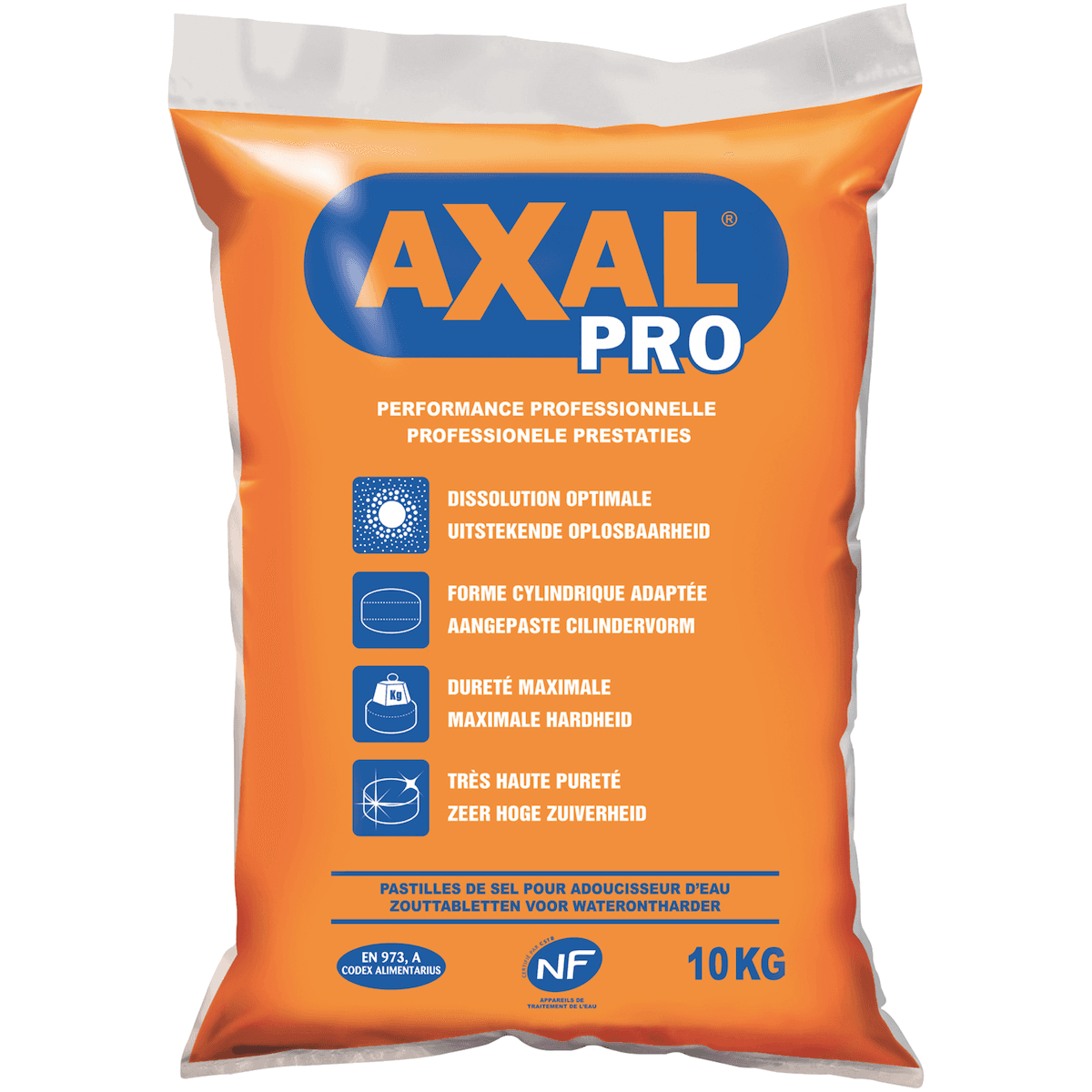 SEL POUR ADOUCISSEUR D'EAU AXAL PRO SAC 10KG