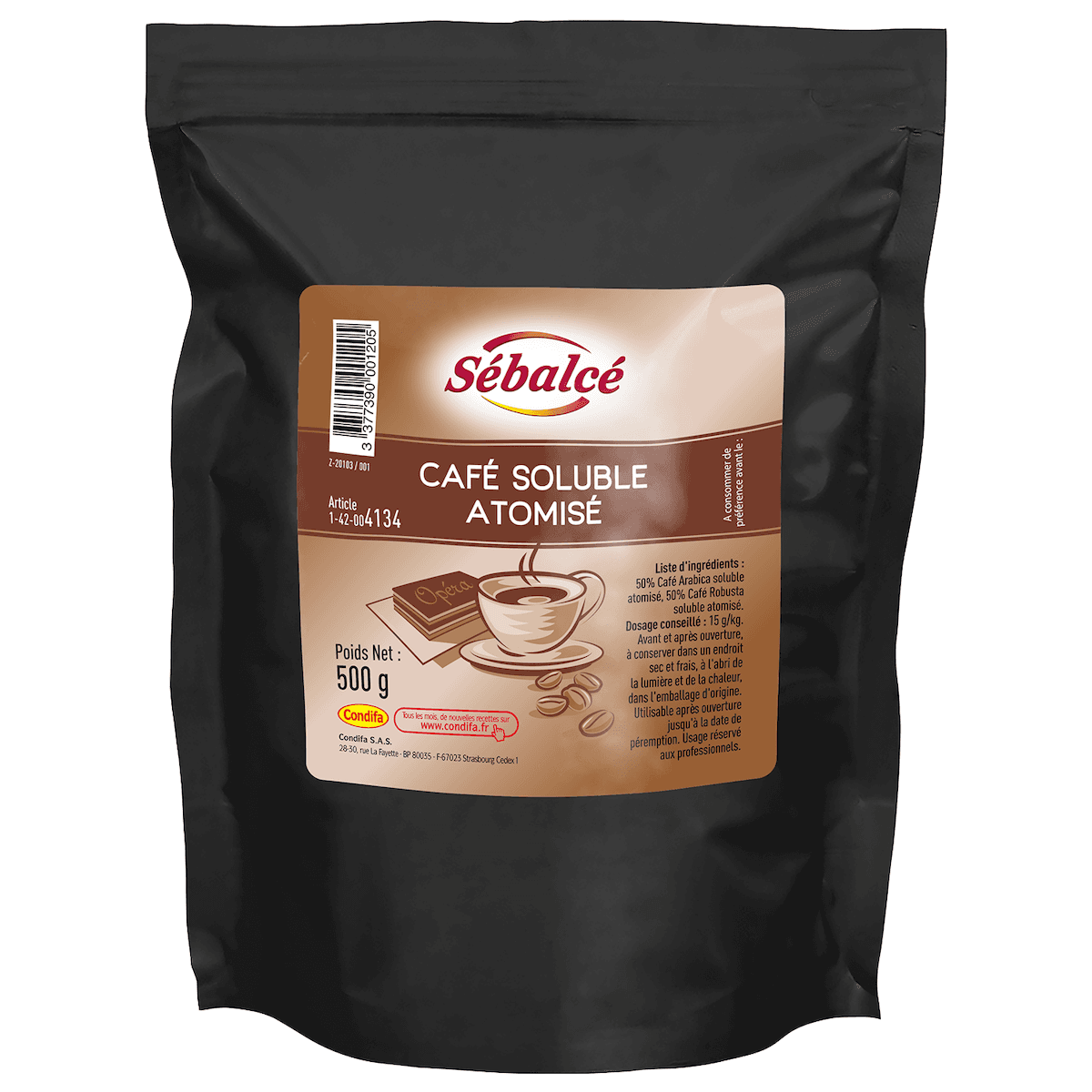 AROME CAFE SOLUBLE 100% SACHET 500G