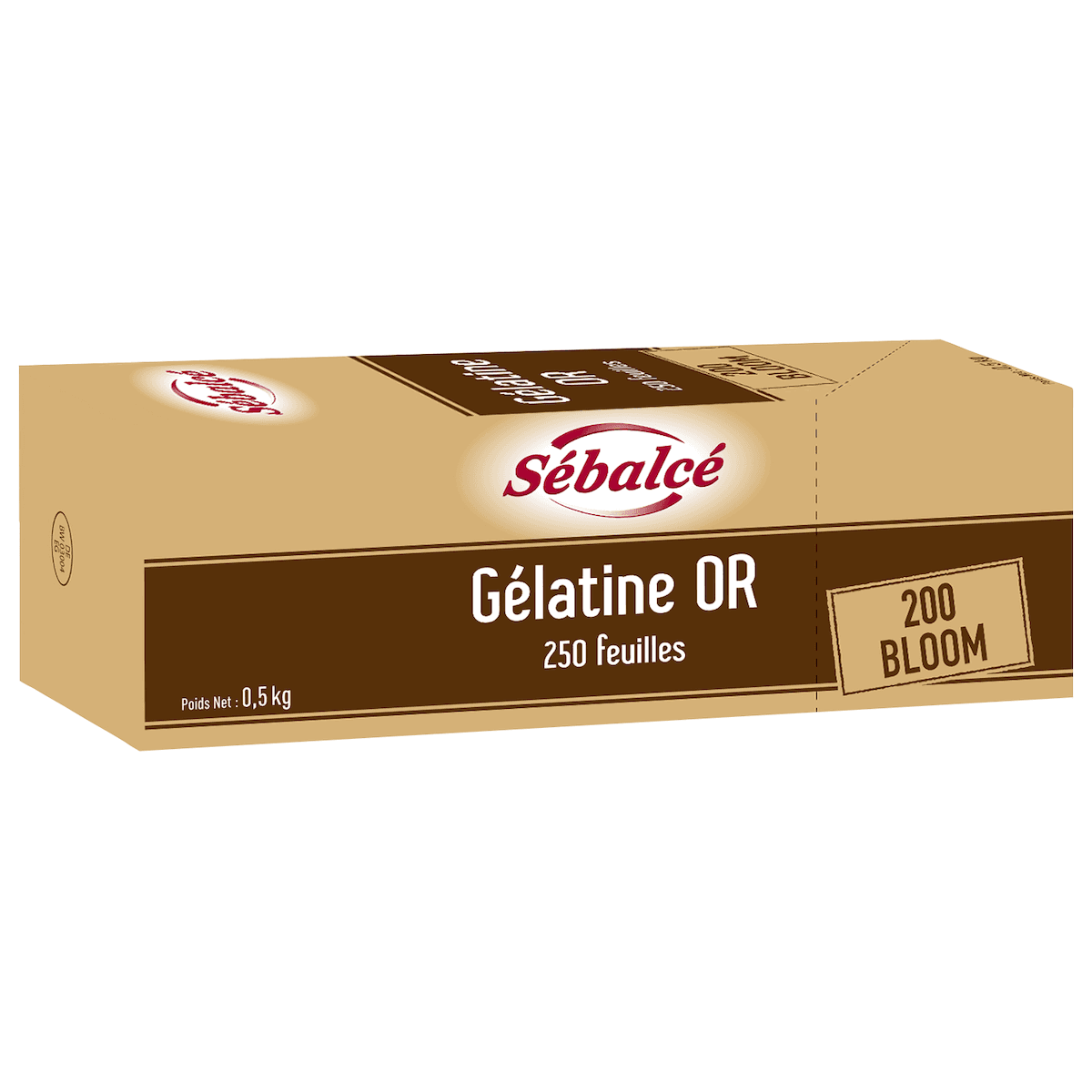 GELATINE OR 250 FEUILLES ETUI 500G
