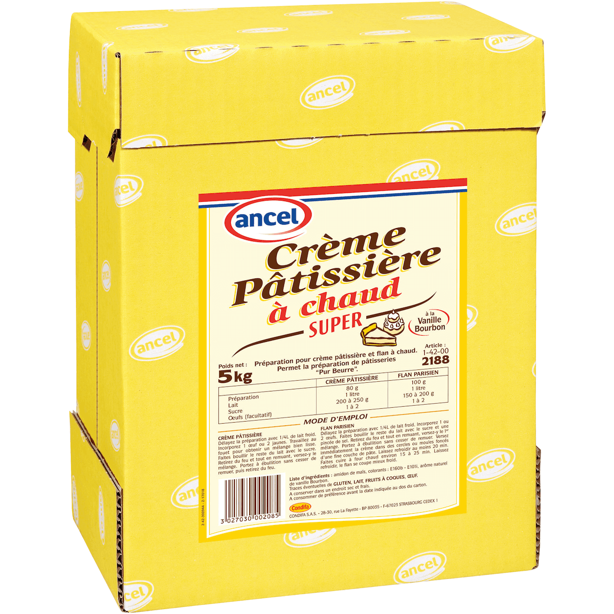 PREPARATION POUR CREME PATISSIERE A CHAUD SUPER CARTON 5KG