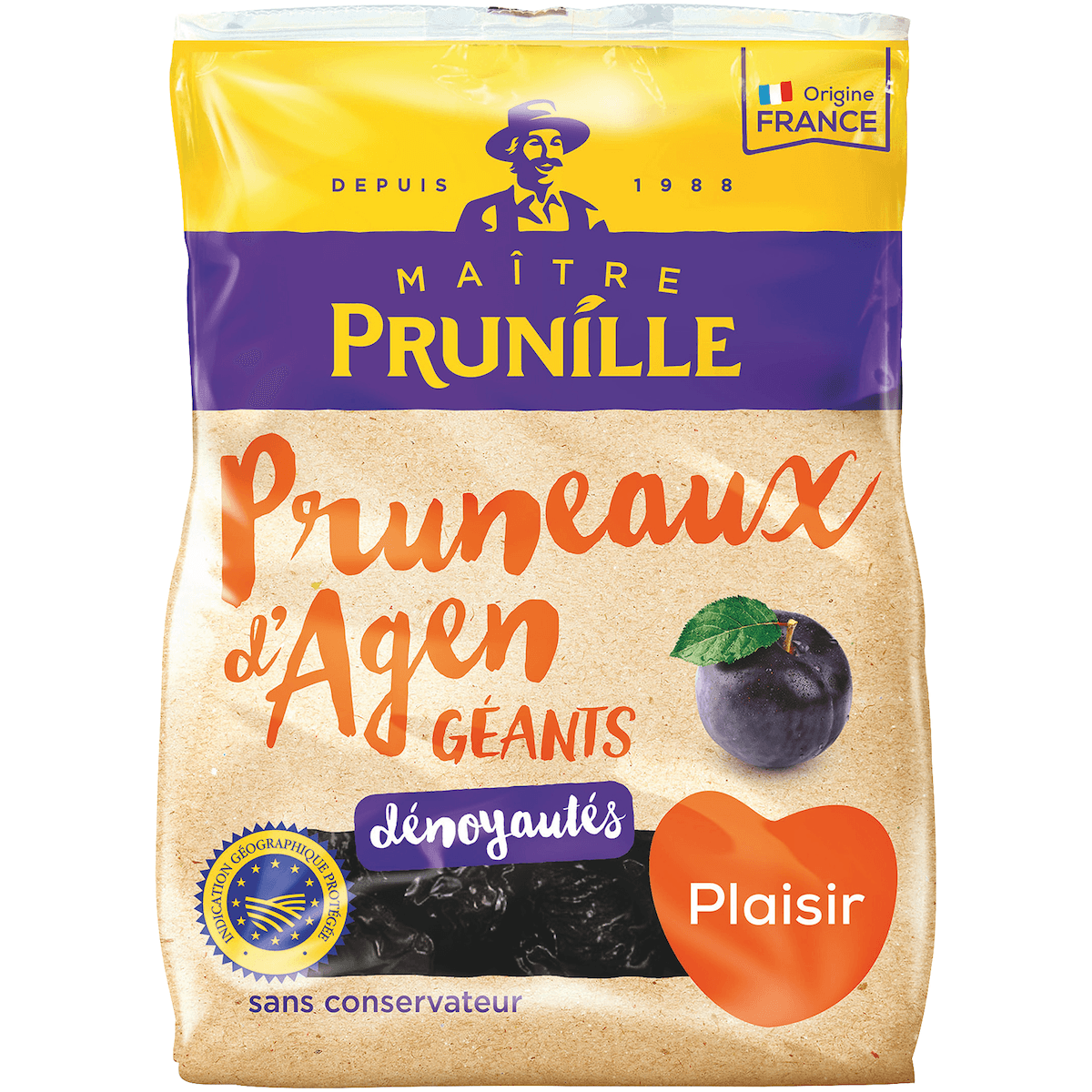 PRUNEAUX D'AGEN GEANT 33/44 DENOYAUTE SC 35% - 1KG