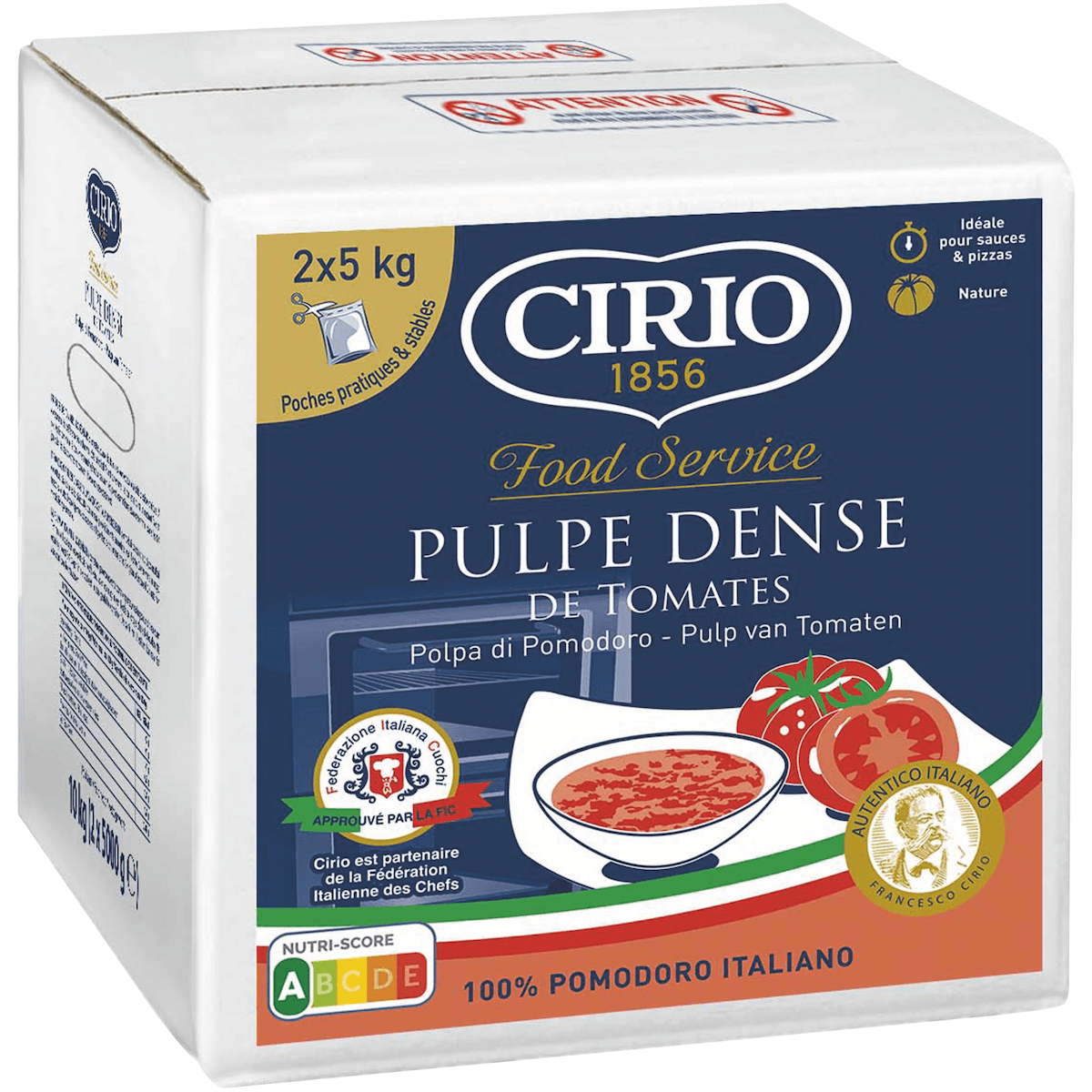 PULPE DE TOMATES DENSE - CRT 2 POCHES DE 5KG