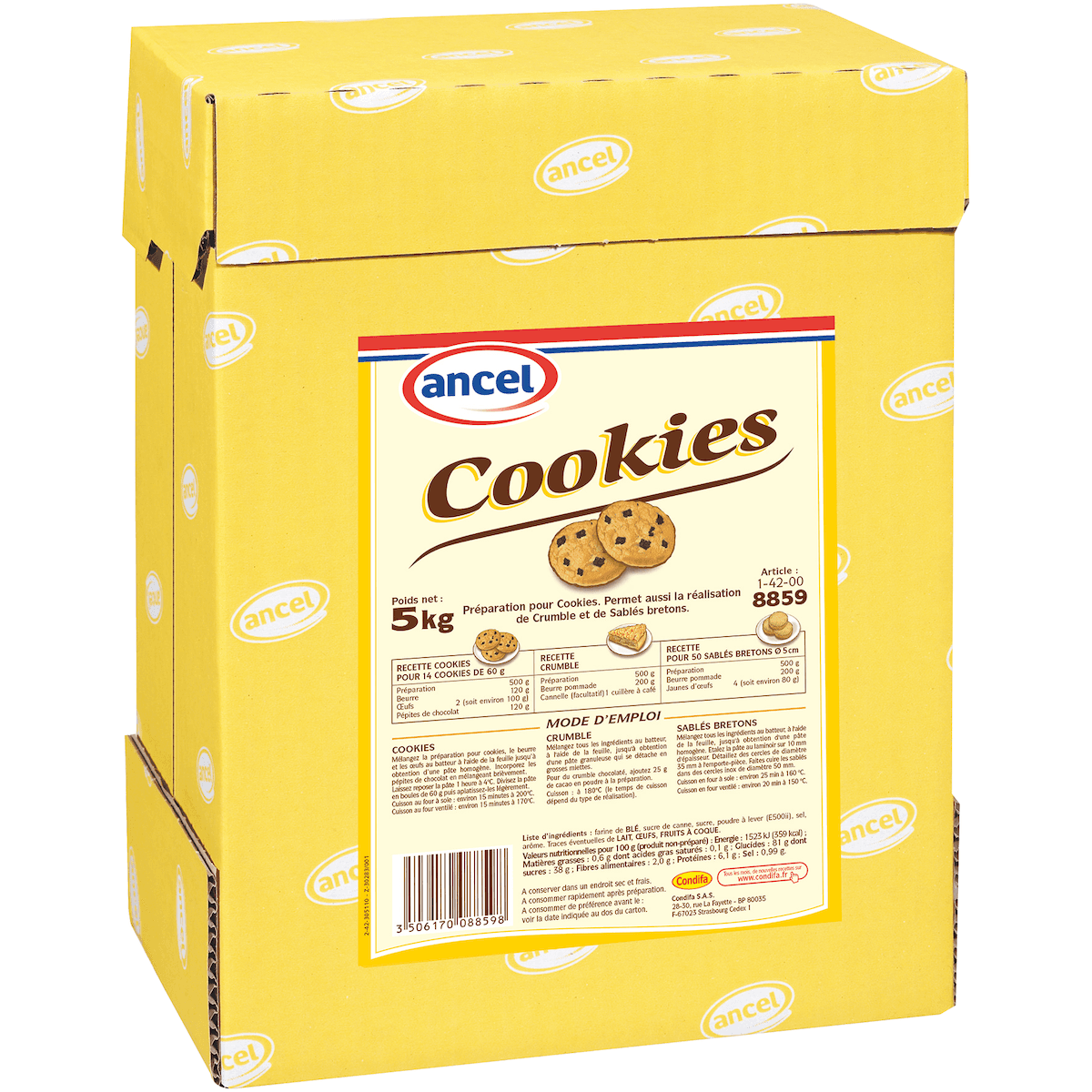 PREPARATION POUR COOKIES CARTON 5KG