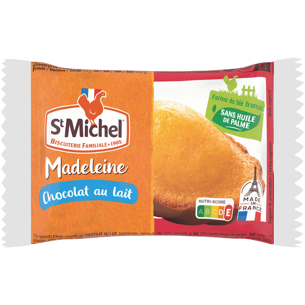 MADELEINES NAPPEE AU CHOCOLAT- 100 SACHETS INDIVIDUELS DE 25G