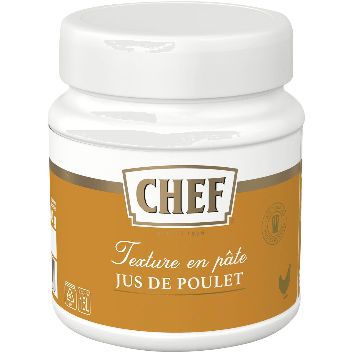 JUS DE POULET PREMIUM - POT DE 640G POUR 8L À 15L