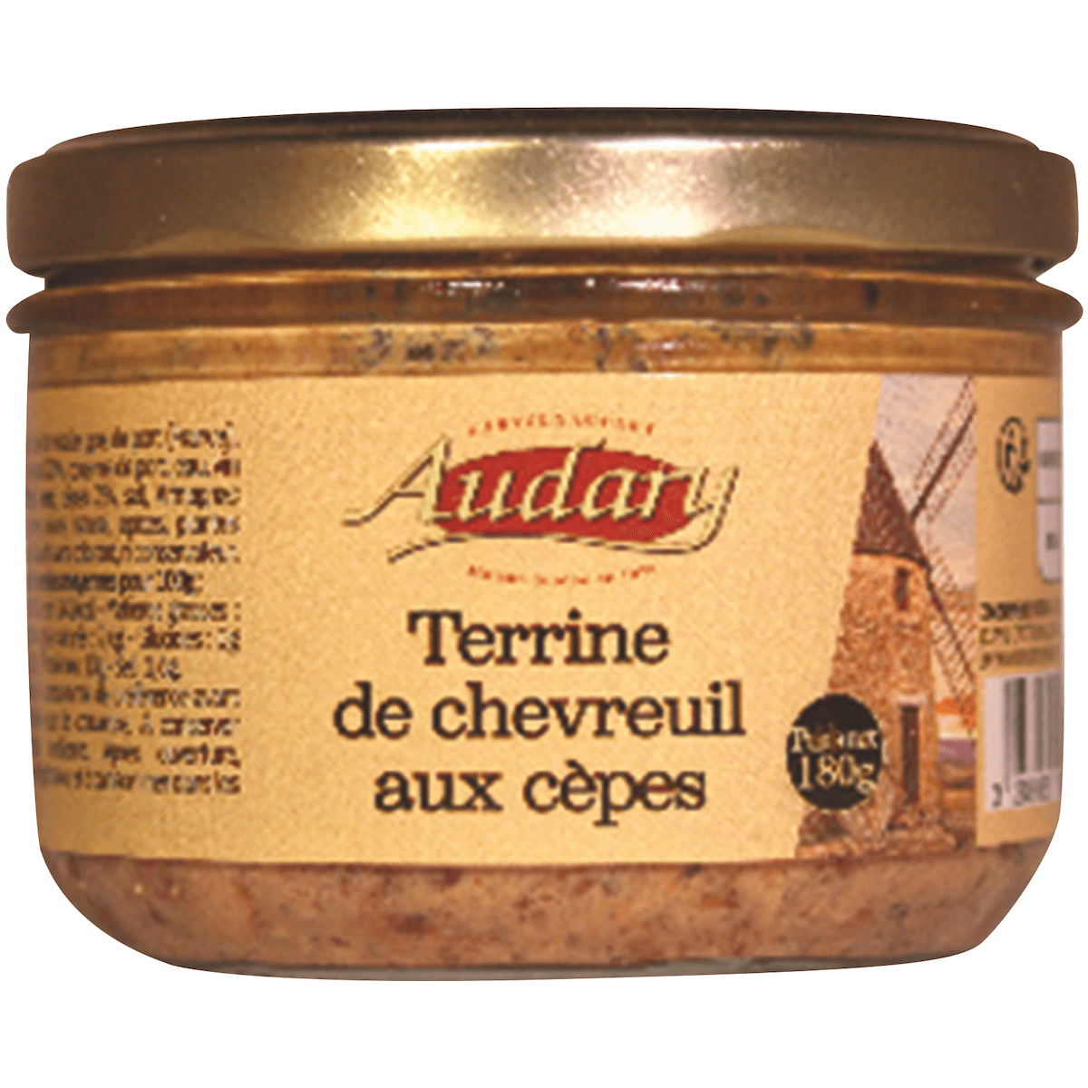 TERRINE DE CHEVREUIL AUX CHAMPIGNONS  BOCAL 23 CL