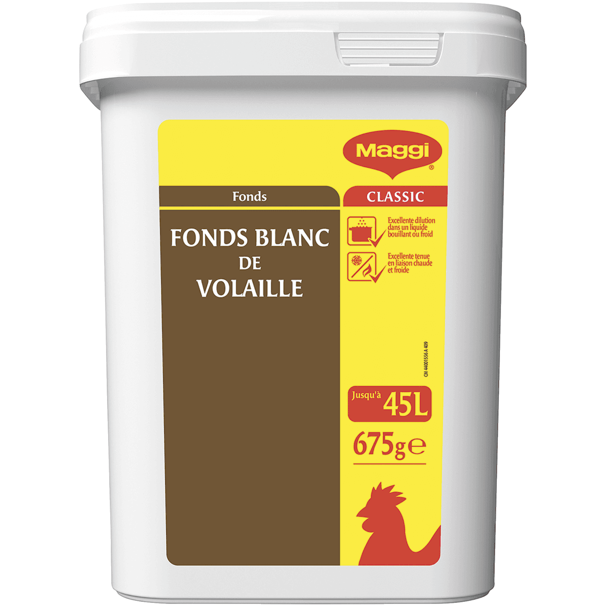 FONDS BLANC DE VOLAILLE-BOITE 675G POUR 22,5L A 45L