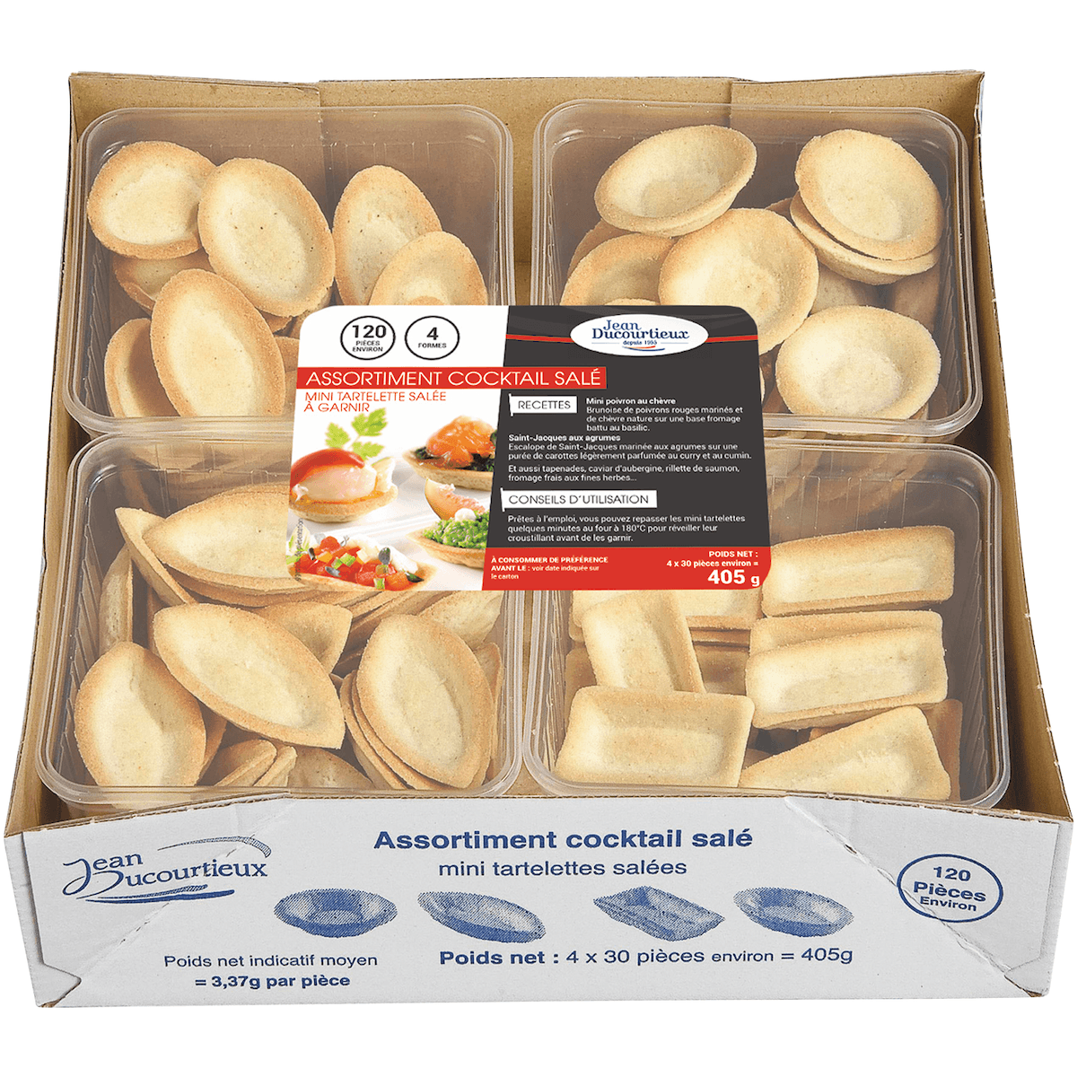 ASSORTIMENT COCKTAIL SALE  - 120 PIECES DE 3,4G