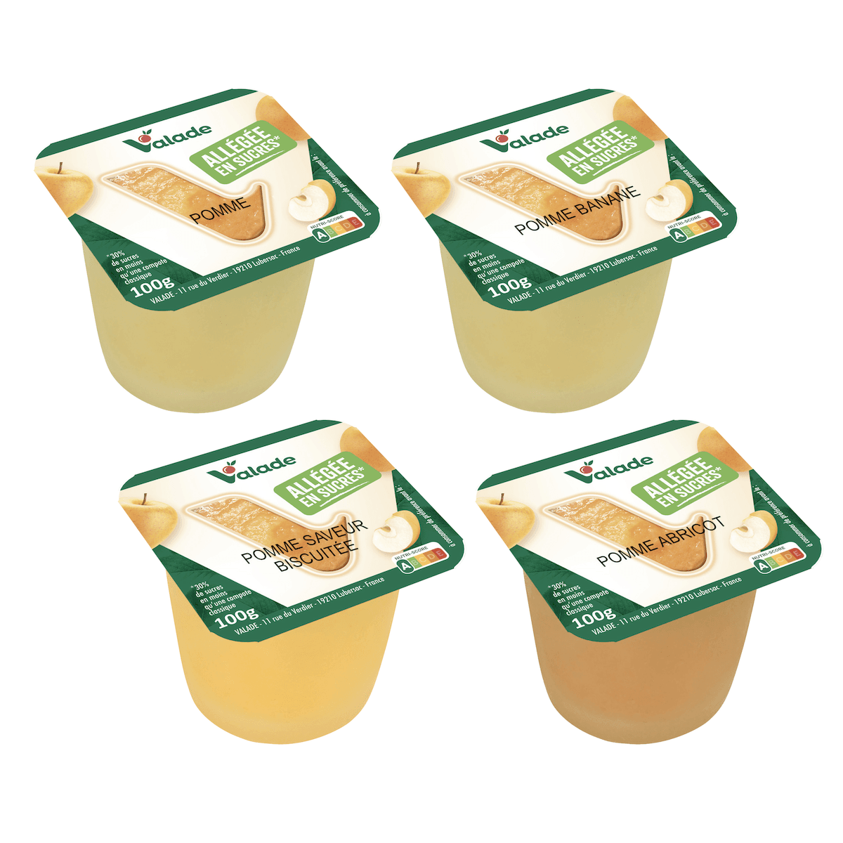 ASSORTI COMPOTES N°1 (P./P. BISC./P.BAN./P. ABR.) - CRT X120 BRQ 100G