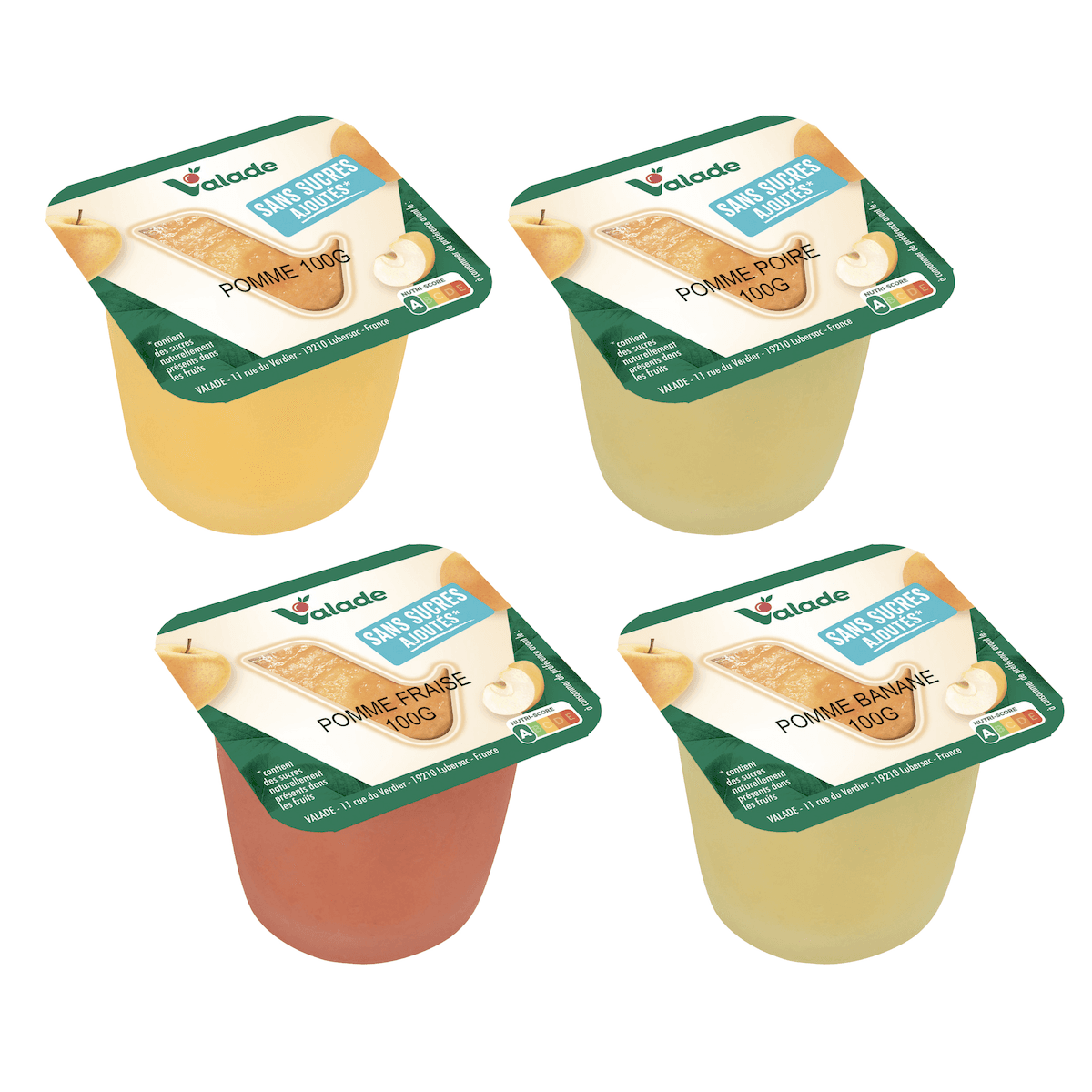ASSORTI COMPOTES N°1 (P./P.BISC./P.BAN./P. ABR.) - CAISSE X48 BRQ 100G