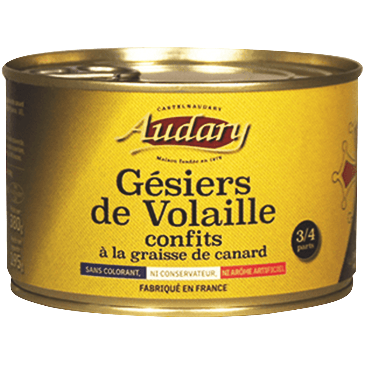 GESIERS DE VOLAILLE CONFITS A LA GRAISSE DE CANARD 1/2