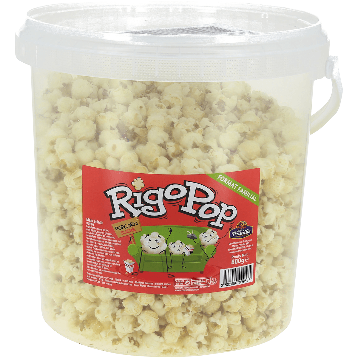 POP CORN MUSHROOM SUCRE - SEAU 800G