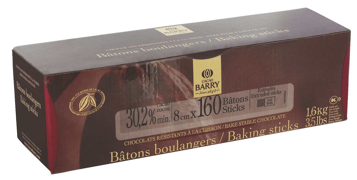 160 BATONS BOULANGER LAIT DE 10GR LONGUEUR 8CM BOITE 1,6KG