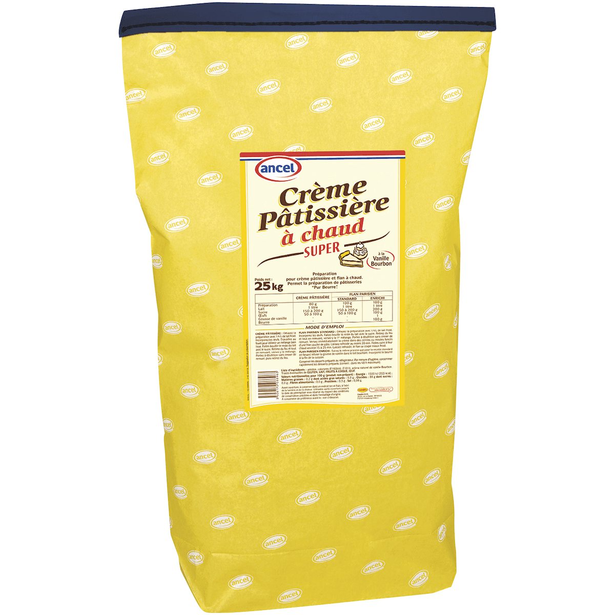 PREPARATION POUR CREME PATISSIERE A CHAUD SUPER SAC 25KG