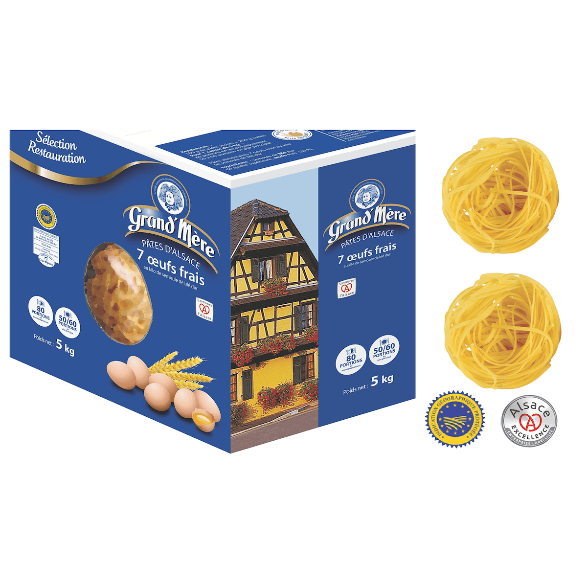 TAGLIATELLES NIDS 2MM-CARTON DE 5KG