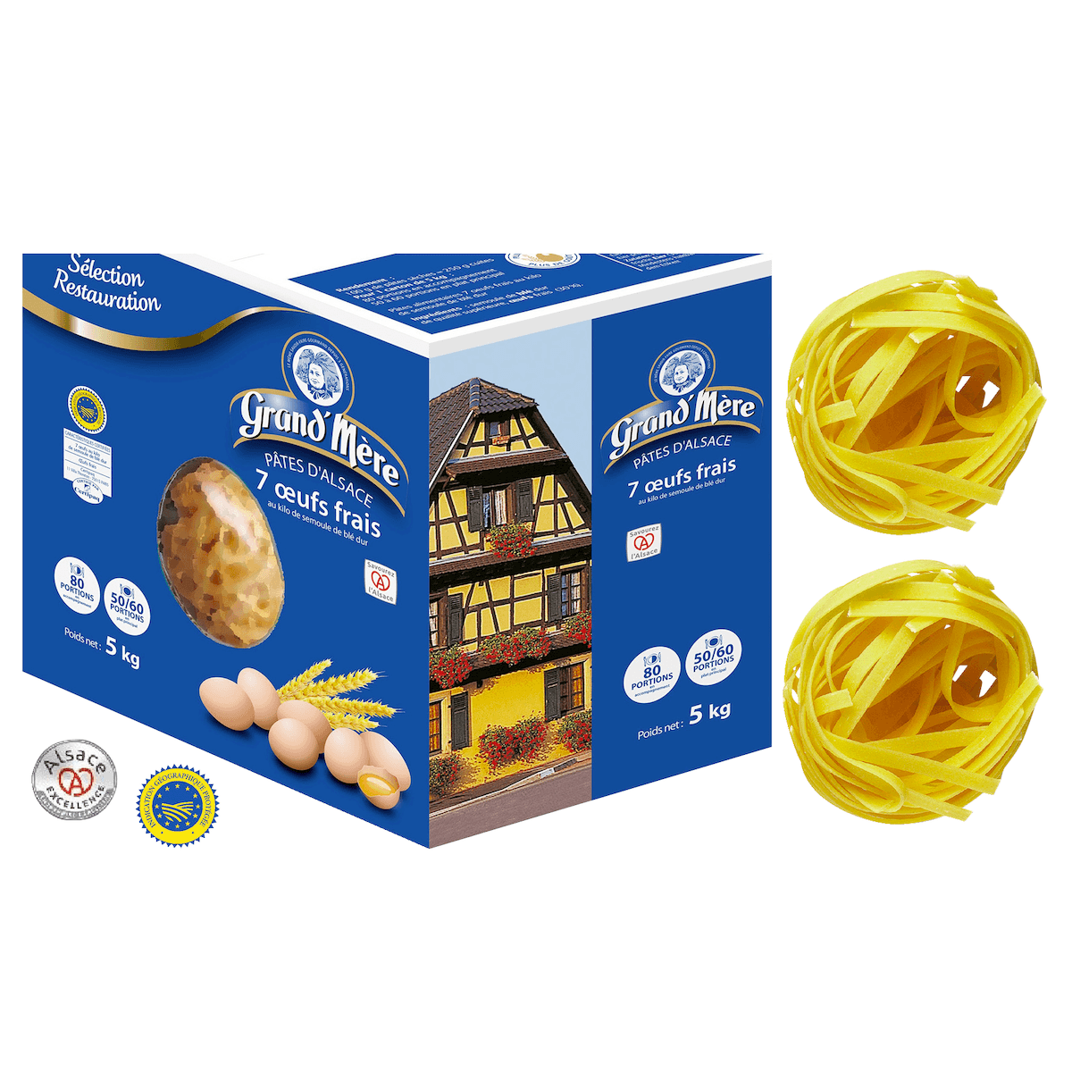 TAGLIATELLES NIDS 4MM-CARTON DE 5KG