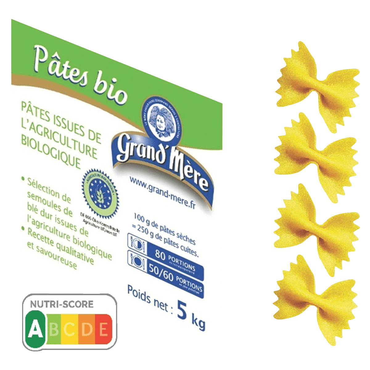 FARFALLES AUX OEUFS BIO-CARTON DE 5KG