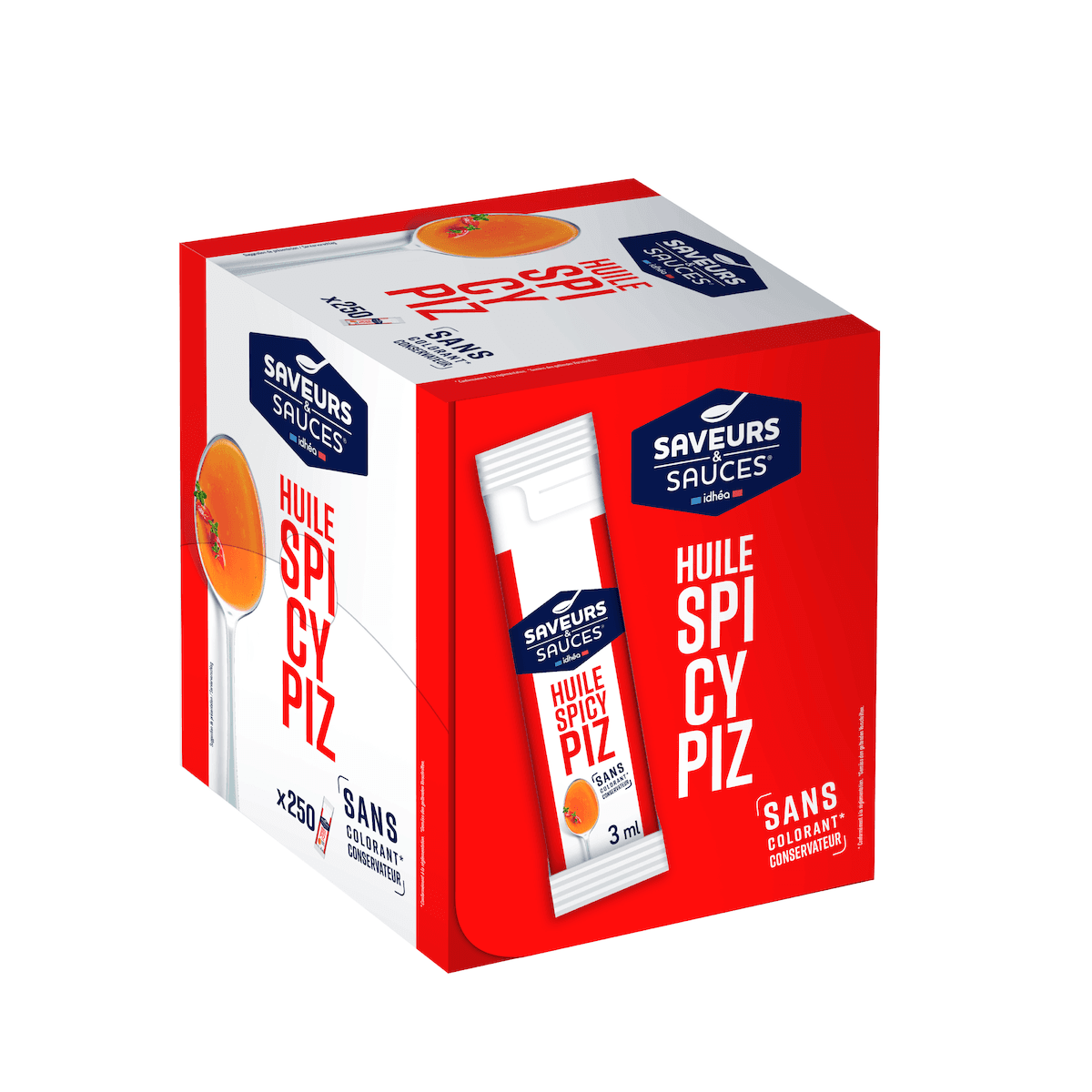 STICKET'S D'HUILE SPICY'PIZ  - 3ML - BOITE SERVICE DE 250 - CLEAN
