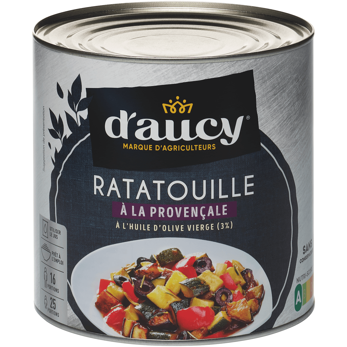 RATATOUILLE A LA PROVENCALE A L'HUILE D'OLIVE VIERGE - BTE 3/1