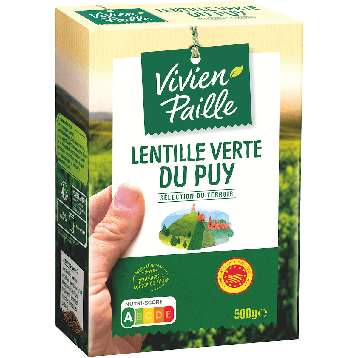 LENTILLES VERTES DU PUY ETUI CARTON 500GR