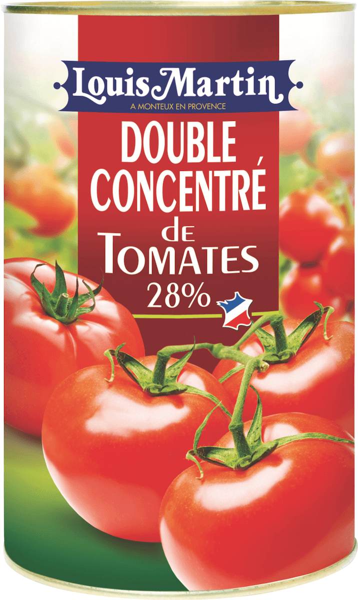 DOUBLE CONCENTRE DE TOMATES 28% BOITE 5/1