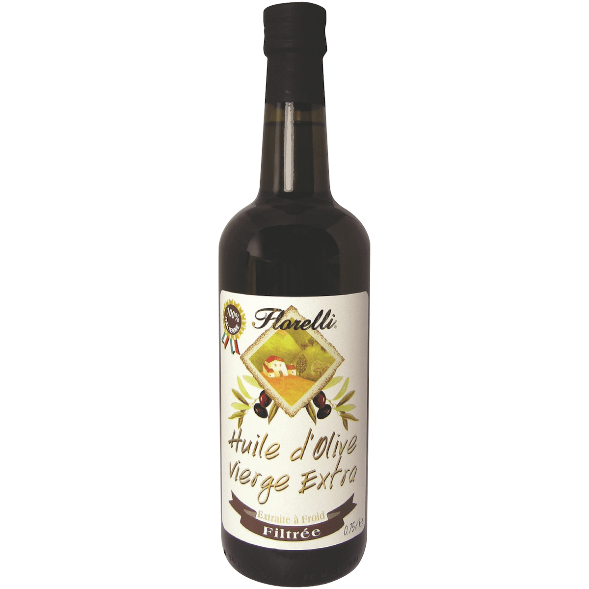 HUILE D'OLIVE VIERGE EXTRA FILTREE-BOUTEILLE 75CL