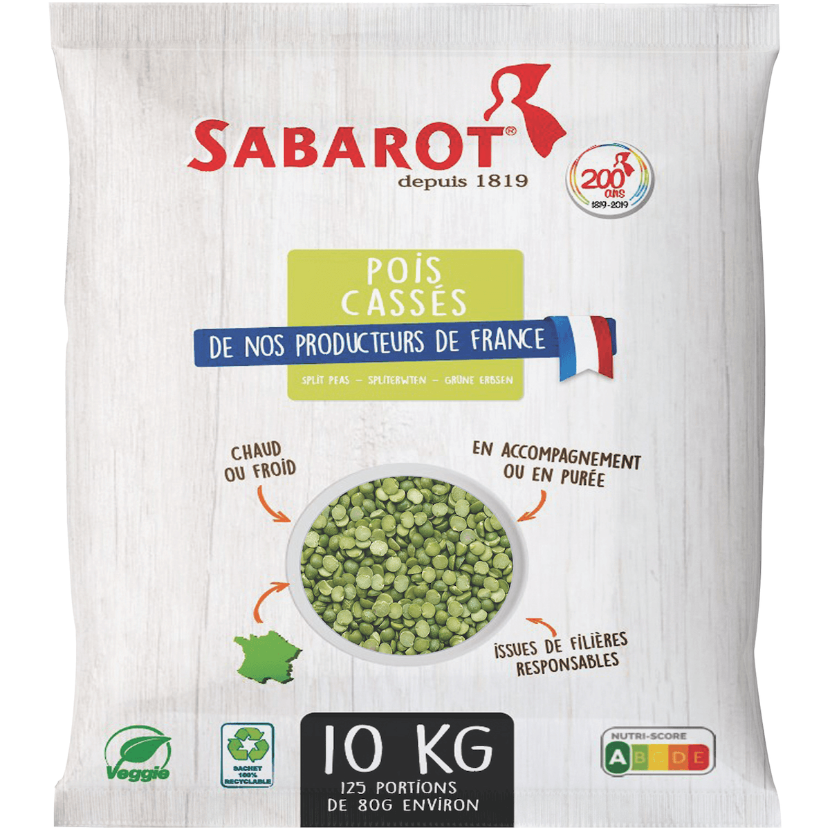 POIS CASSES VERTS - SAC 10KG