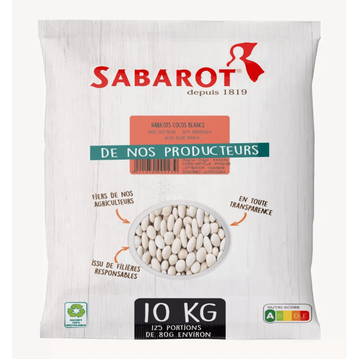 HARICOT COCO BLANC - SAC  10KG