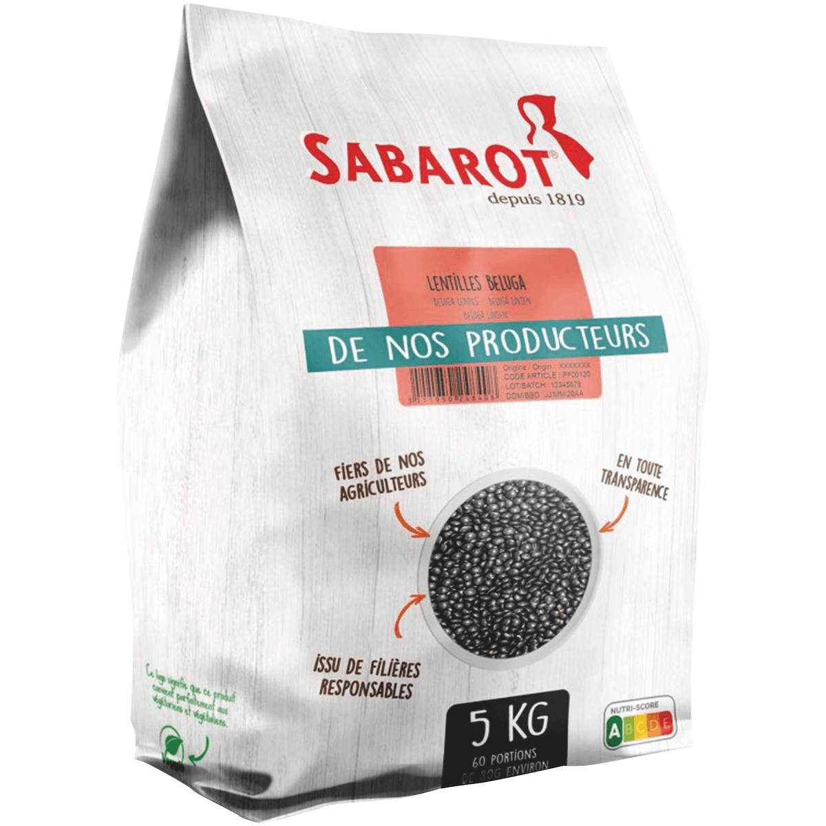 LENTILLES BELUGA NOIR - SAC 5KG