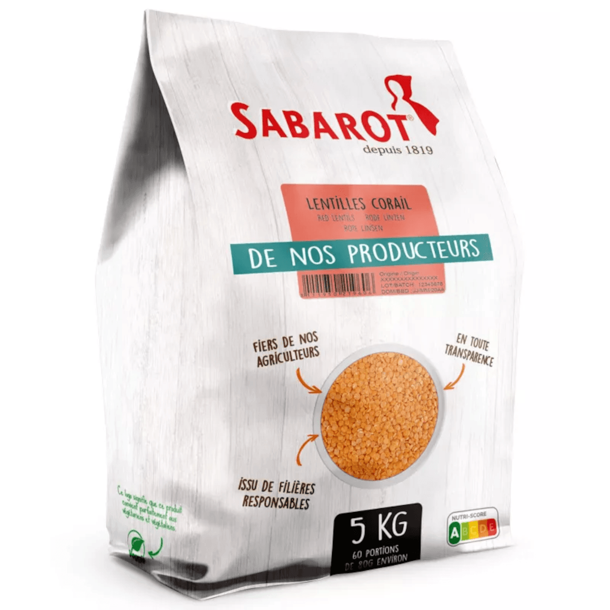 LENTILLES CORAIL - SAC 5KG