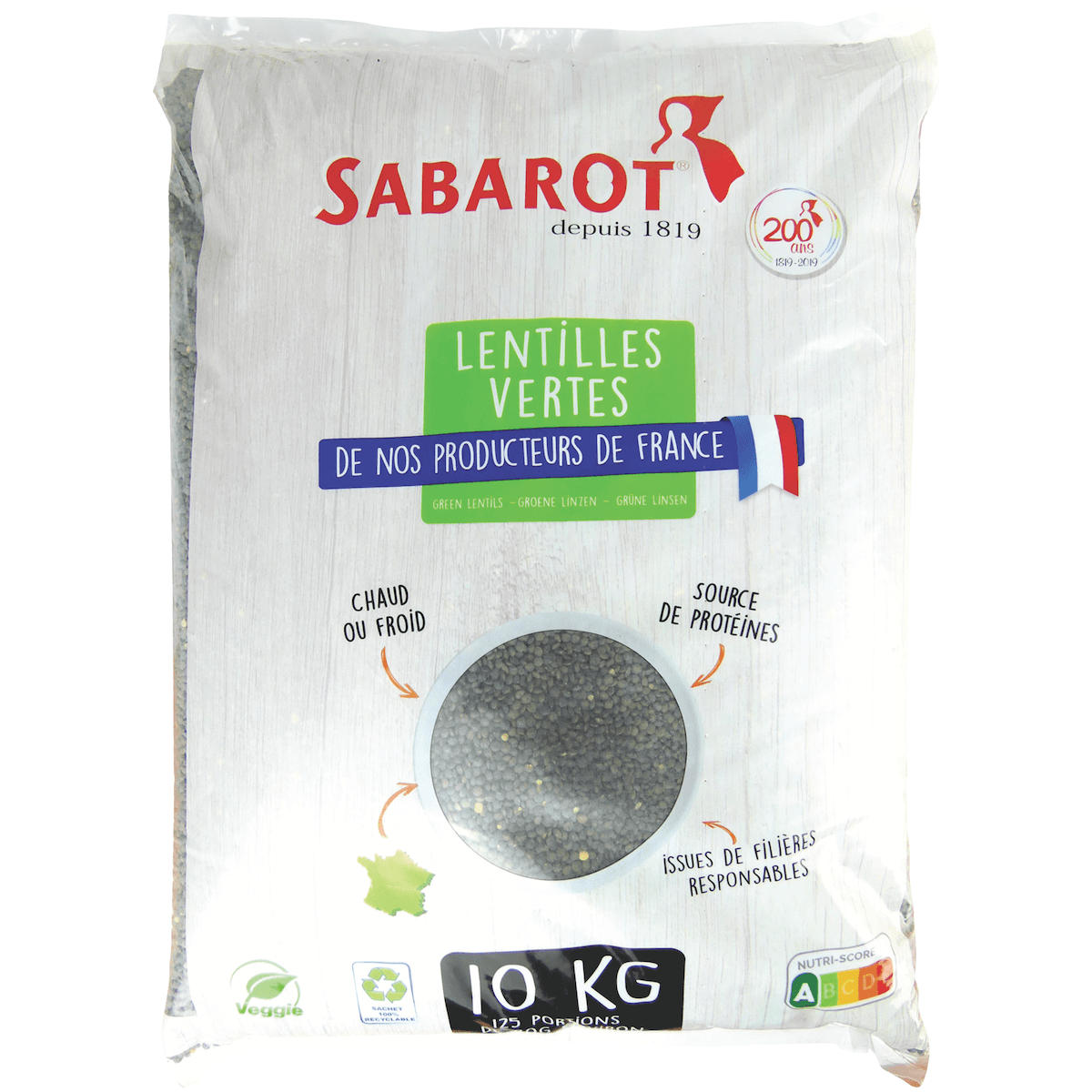 LENTILLES VERTES - SAC 10KG