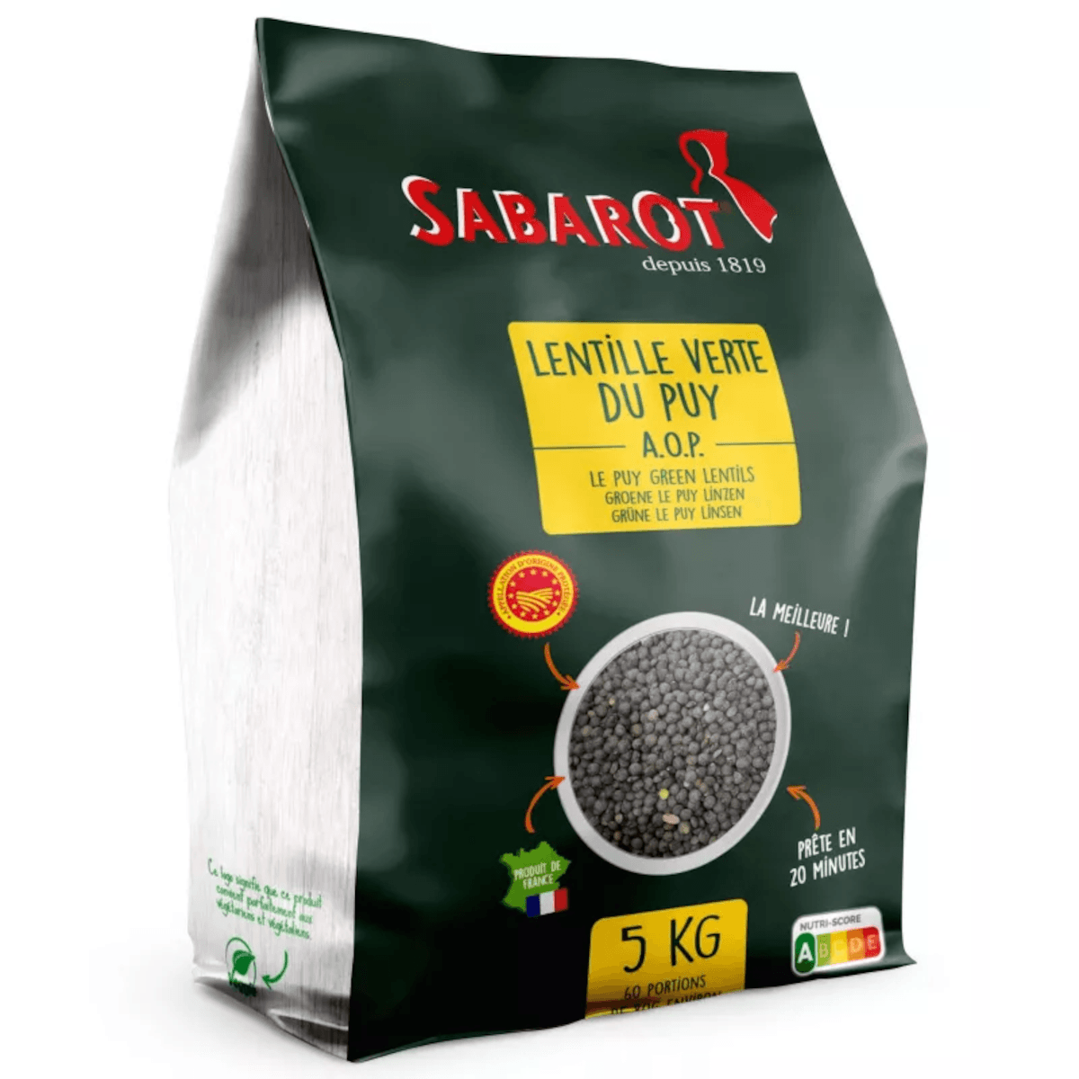 LENTILLES VERTES DU PUY AOC - 5KG