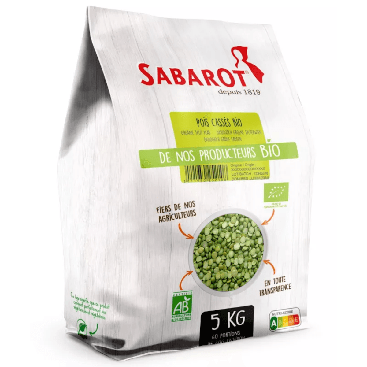 POIS CASSES BIO - SAC 5KG