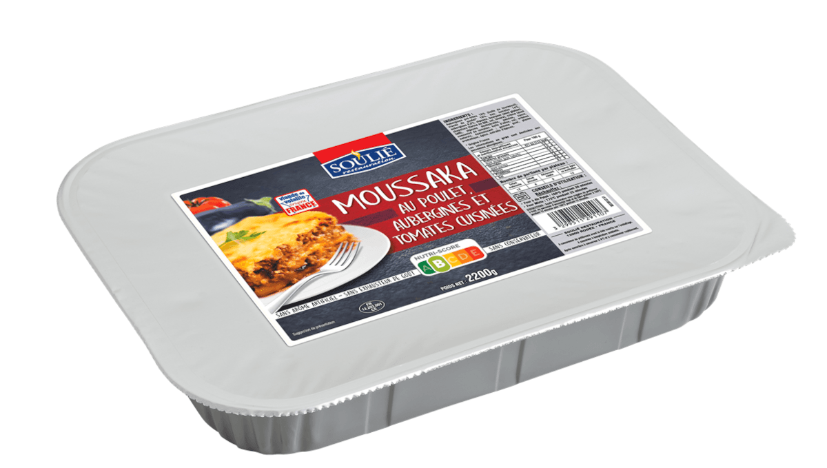 MOUSSAKA AU POULET AUBERGINES ET TOMATES CUISINEES 2,2KG